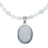 Native American Sterling Silver Mother of Pearl Bead Necklace Pendant JX129832